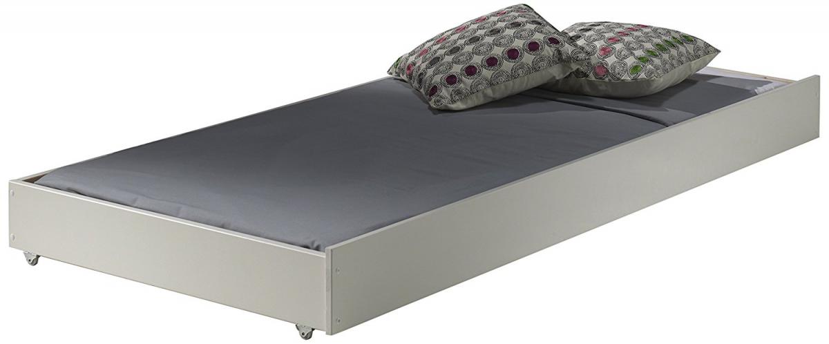 Vipack Pino Lit Gigogne Pin Massif Blanc 196 x 94 x 19,5 cm