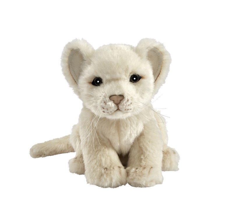 Lion Blanc Bébé Assis 18 cm