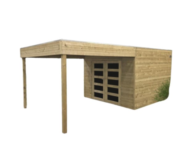 Solid Abri de jardin en bois traité Matera 298x291+293cm