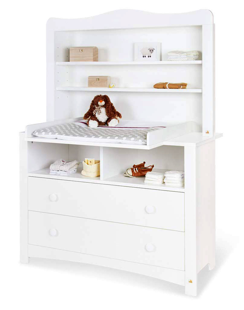 Commode a langer Pinolino Florentina Extra Large avec Etagere Extra Large L 130 x P 77 ou 57 x H 180