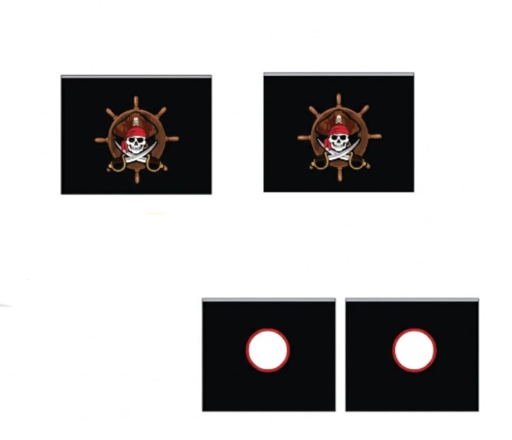 Vipack Rideau de lit Pirate pour lit Pino