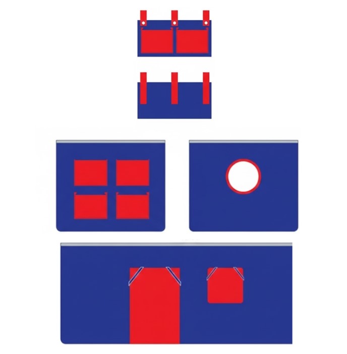 Vipack Rideau de lit Domino pour lit Pino