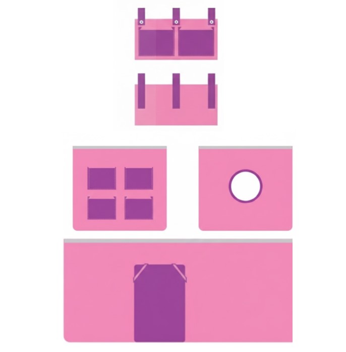 Vipack Rideau  de lit Bella pour lit mi-hauteur