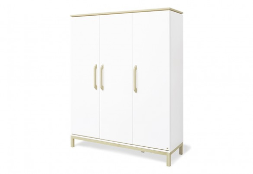 Pinolino Armoire Light grande 6 étagères 3 portes Blanc
