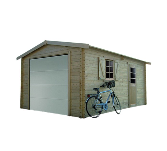 Solid Abri en bois Garage 40 mm porte sectionnelle