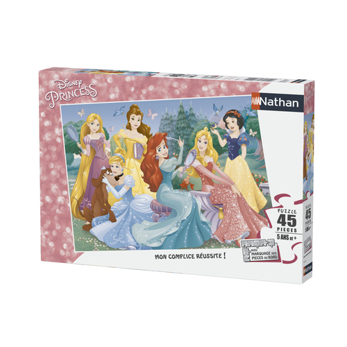 Nathan Puzzle 45 p Rencontre avec les princesses Disney