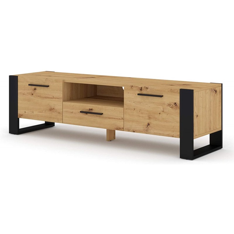 Commode Nuka chene noir 160 cm