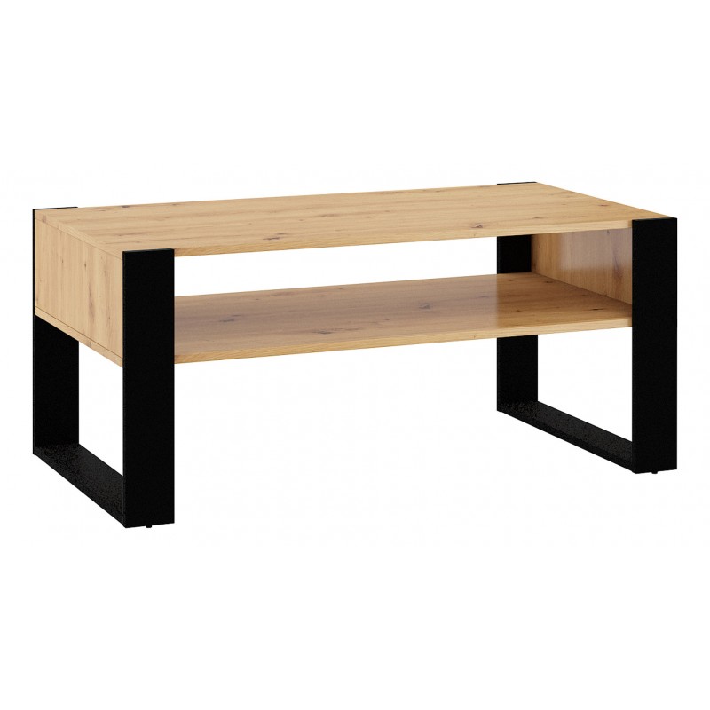 Table basse chene noir 110 cm