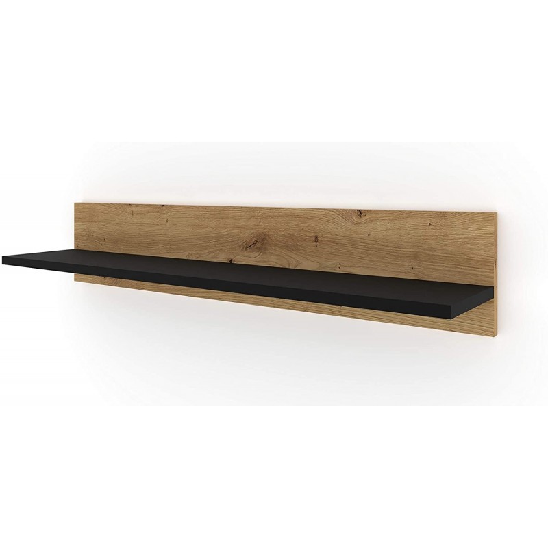 Etagere suspendue Nuka chene noir