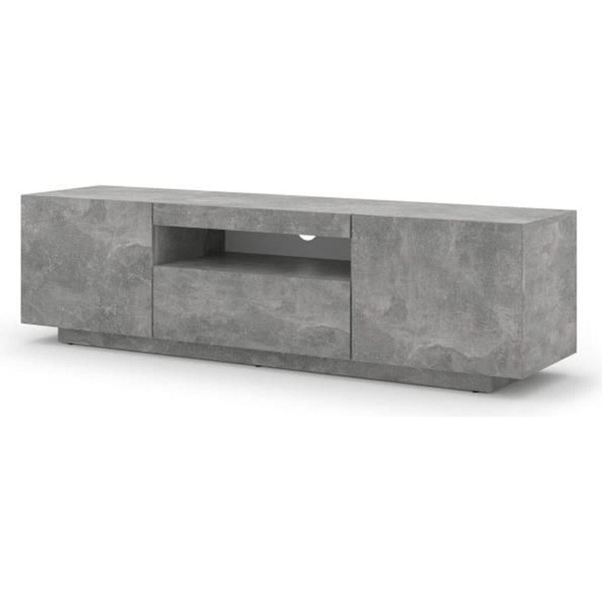 Commode Aura gris beton 150 cm