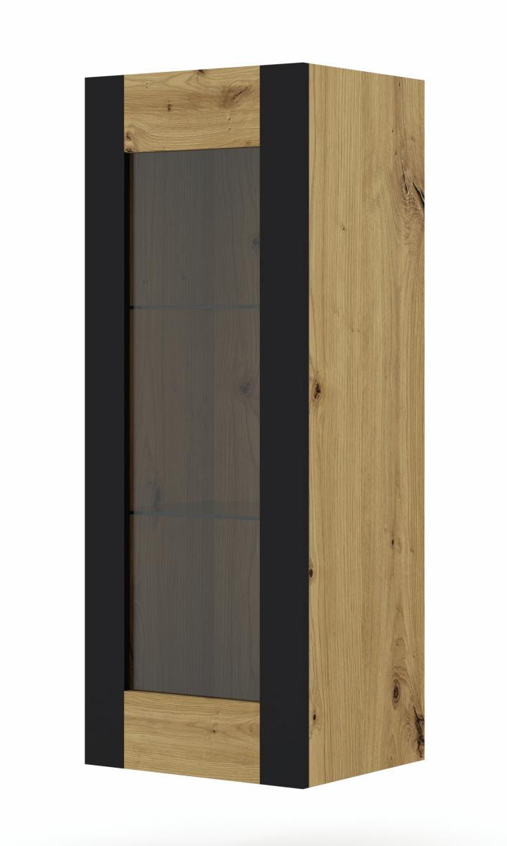 Armoire suspendue avec vitrine Mondi 125 Artisan Eiche