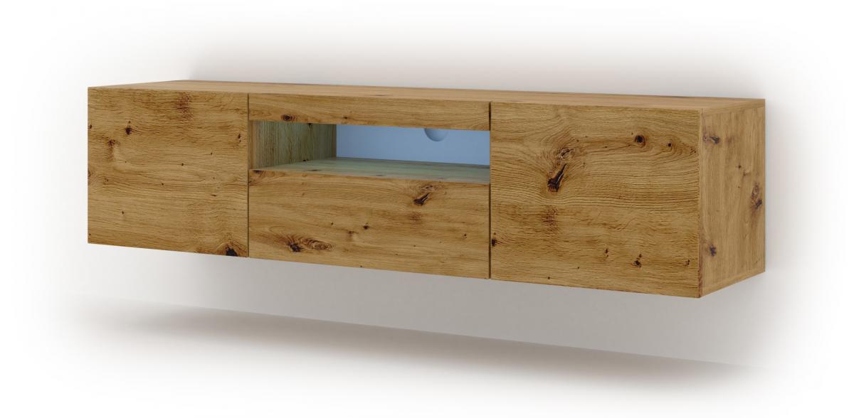 Meuble TV Aura 150 Artisan Eiche Led