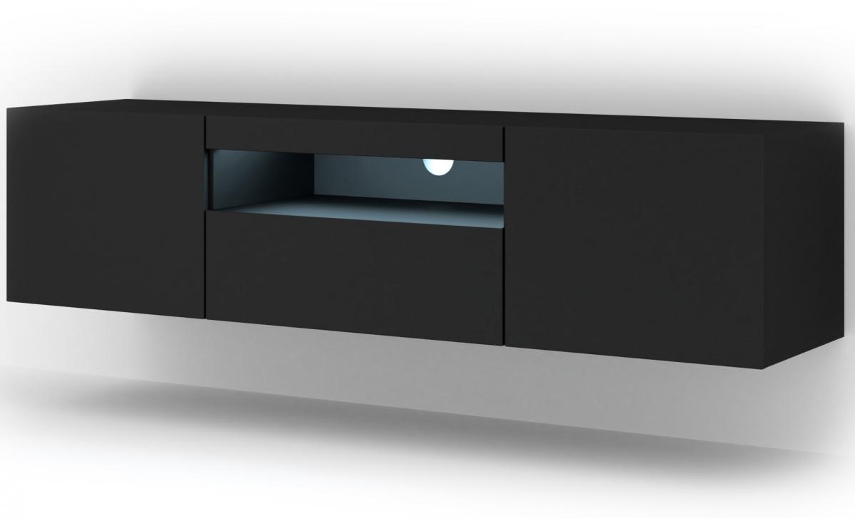 Meuble TV Aura 150 Black Mat Led