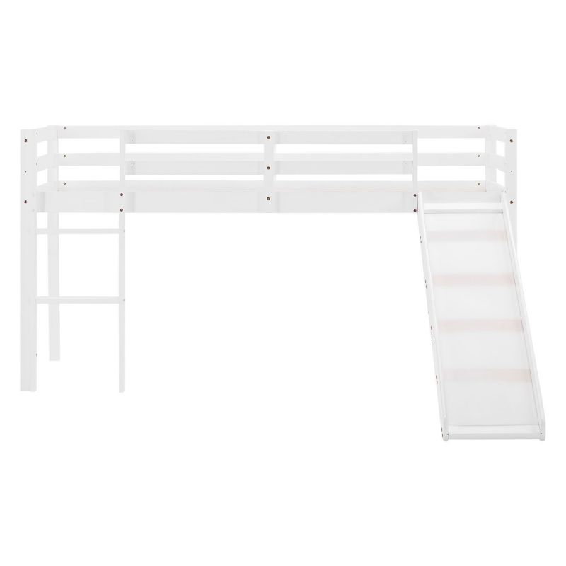 Lit mezzanine 90 x 200 cm - pin blanc