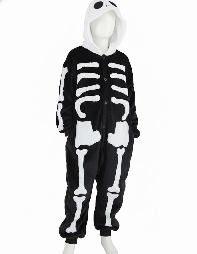 kigurumi squelette 7/9 ans