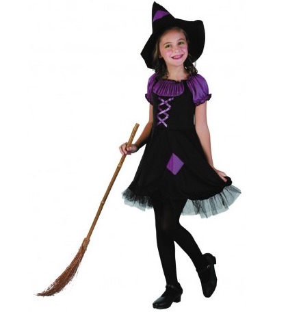 costume robe sorciere violette 7/9 ans