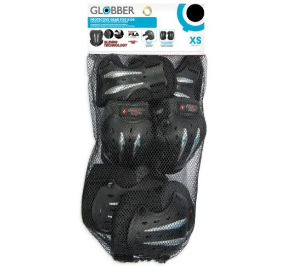 Set 3 Protections Junior Fila Junior Xs Noir argent