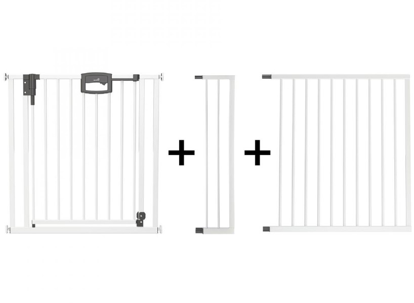 Barrière de porte à pression Easylock Plus métal  168,5 cm - 176,5 cm Blanc