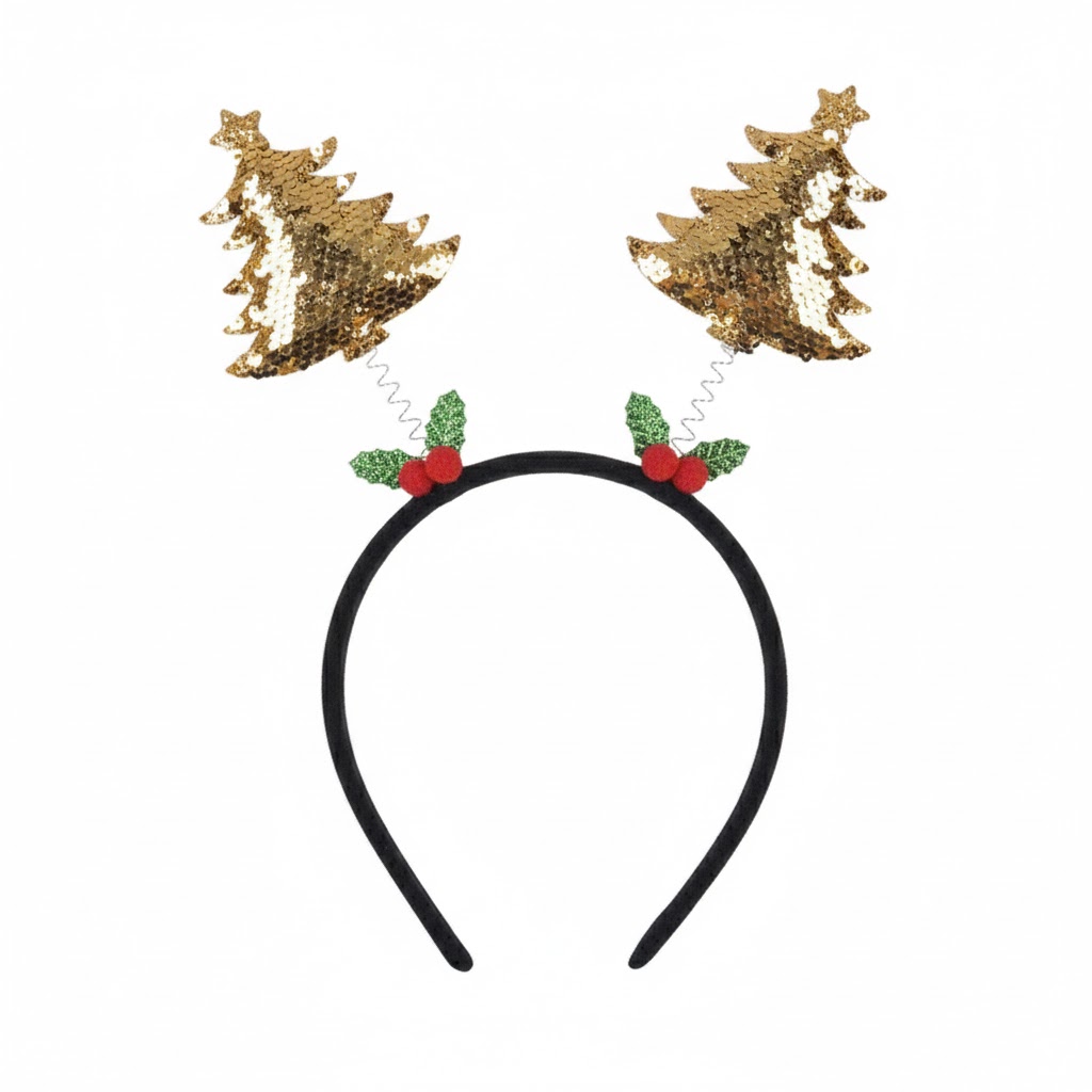 Serre tête sapin sequins reversibles