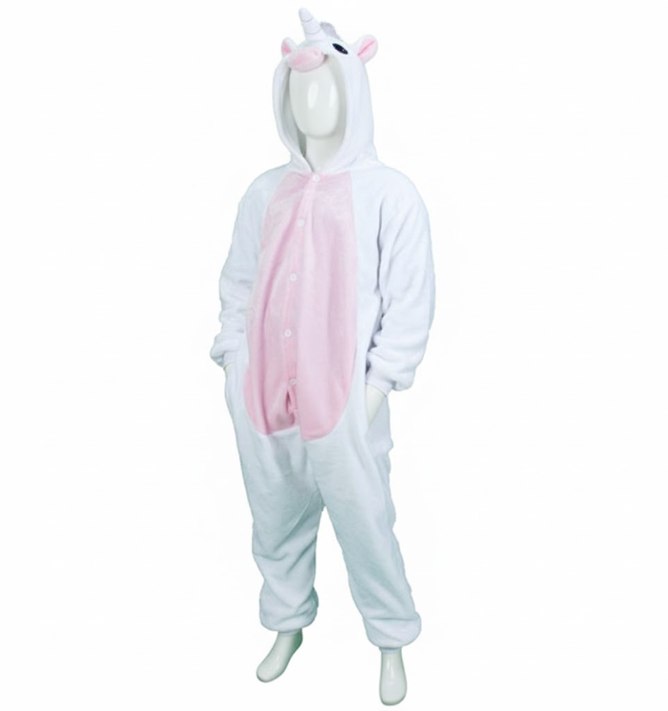 Costume Kigurumi Licorne rose et blanche  7-9 ans