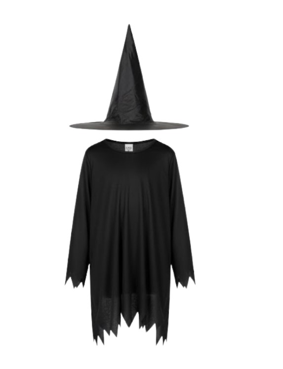Costume de sorciere couleur noire 10-12 ans
