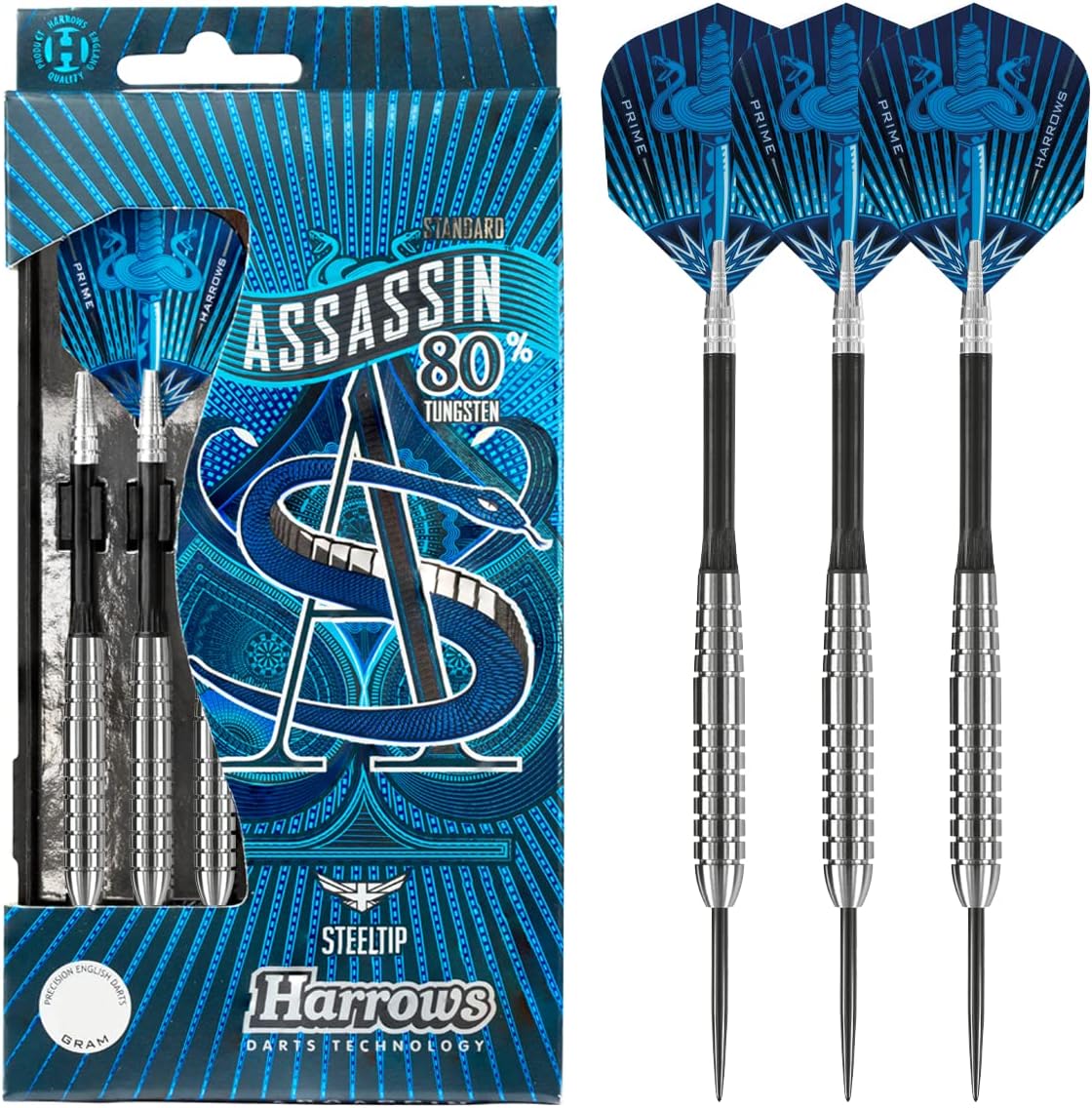 Fléchettes Assassin 80 steel 21g bleu