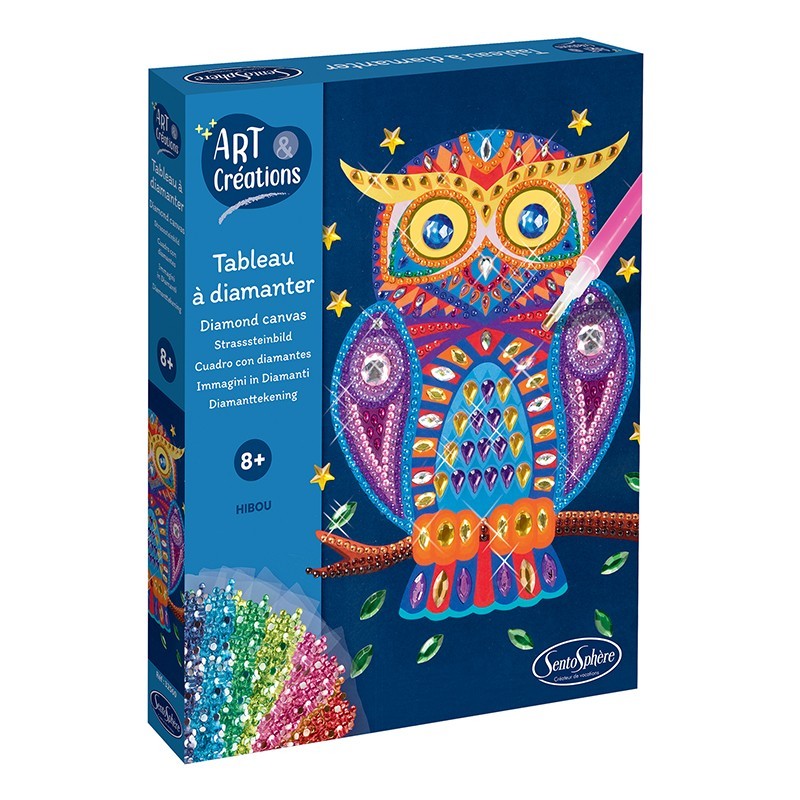 art et creations Tableau a diamanter Hibou