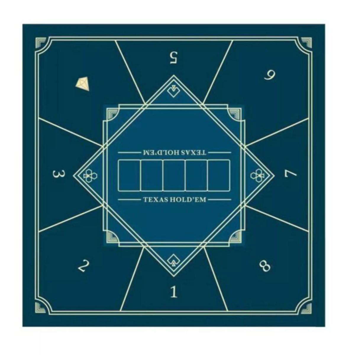 Tapis de poker carré 83x83cm - Bleu nuit