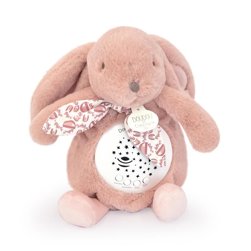 Veilleuse musicale lapin doudou - Rose - DOUDOU ET COMPAGNIE