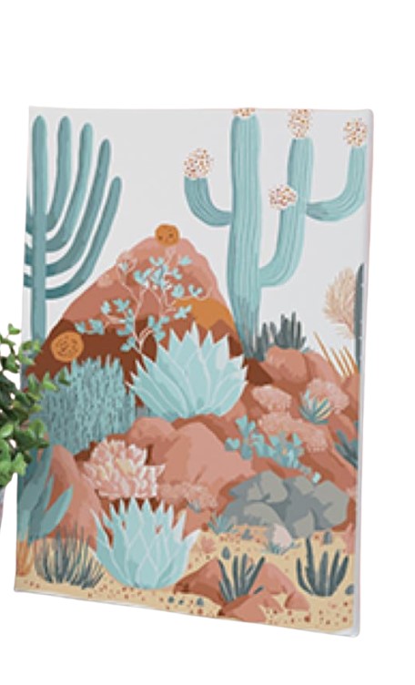 Peinture au Numero 20x30cm Cactus