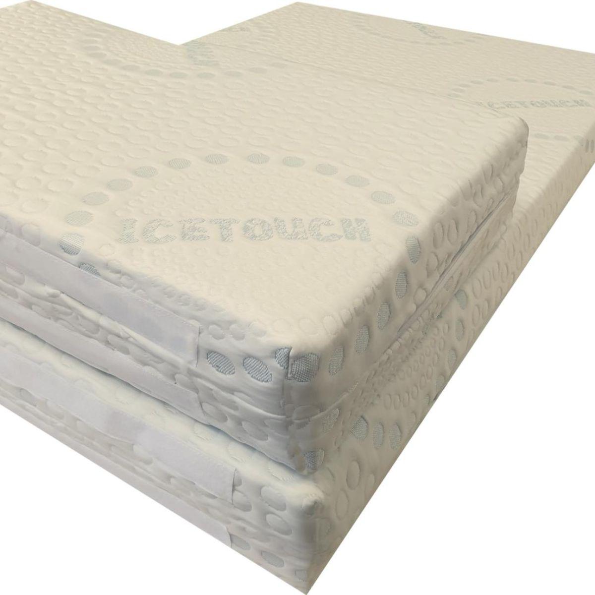 Matelas évolutif 90 x 140 x 15 cm tissu ice touch + extension 90 x 50 x 15 cm