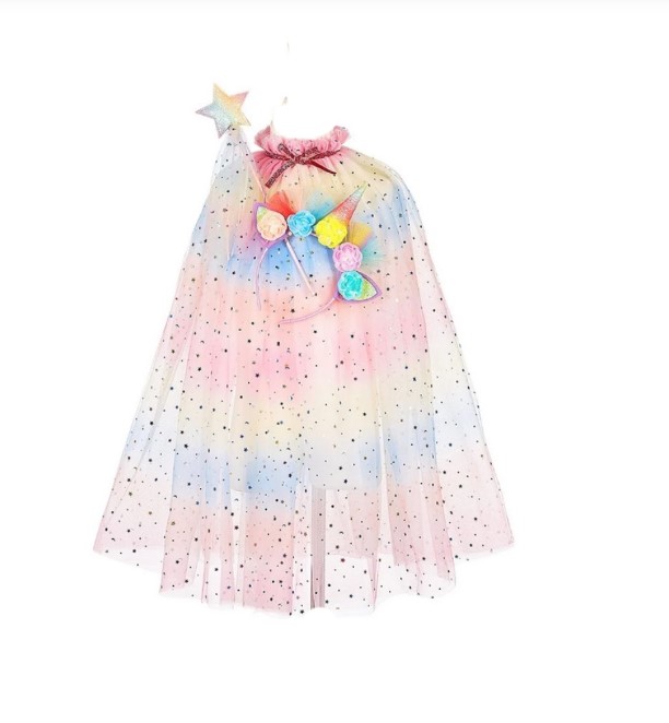 Cape licorne avec accessoires 5/7ans