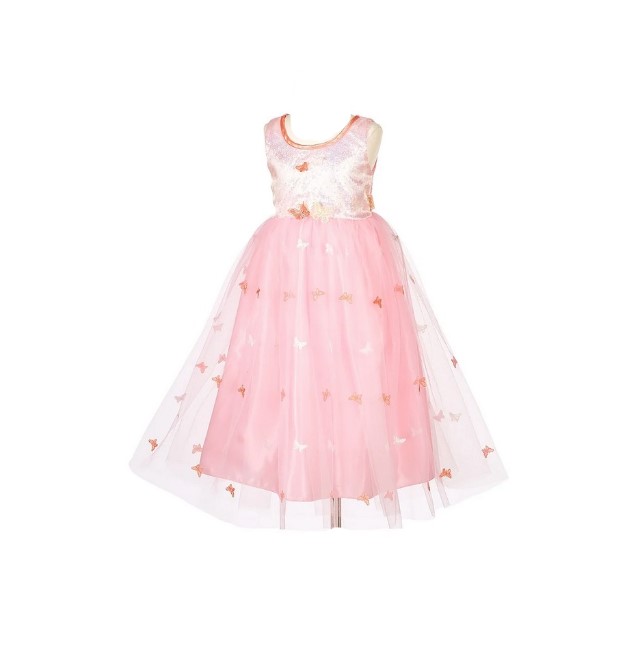 Robe Elise Rose Papillon 3-4 ans 98-104 cm