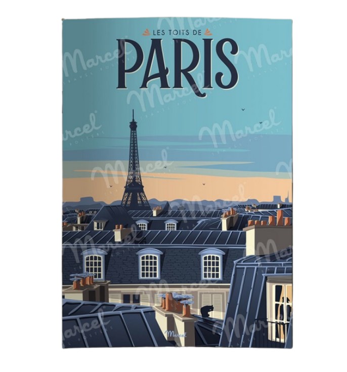 Carnet de note A5 Paris Les toits