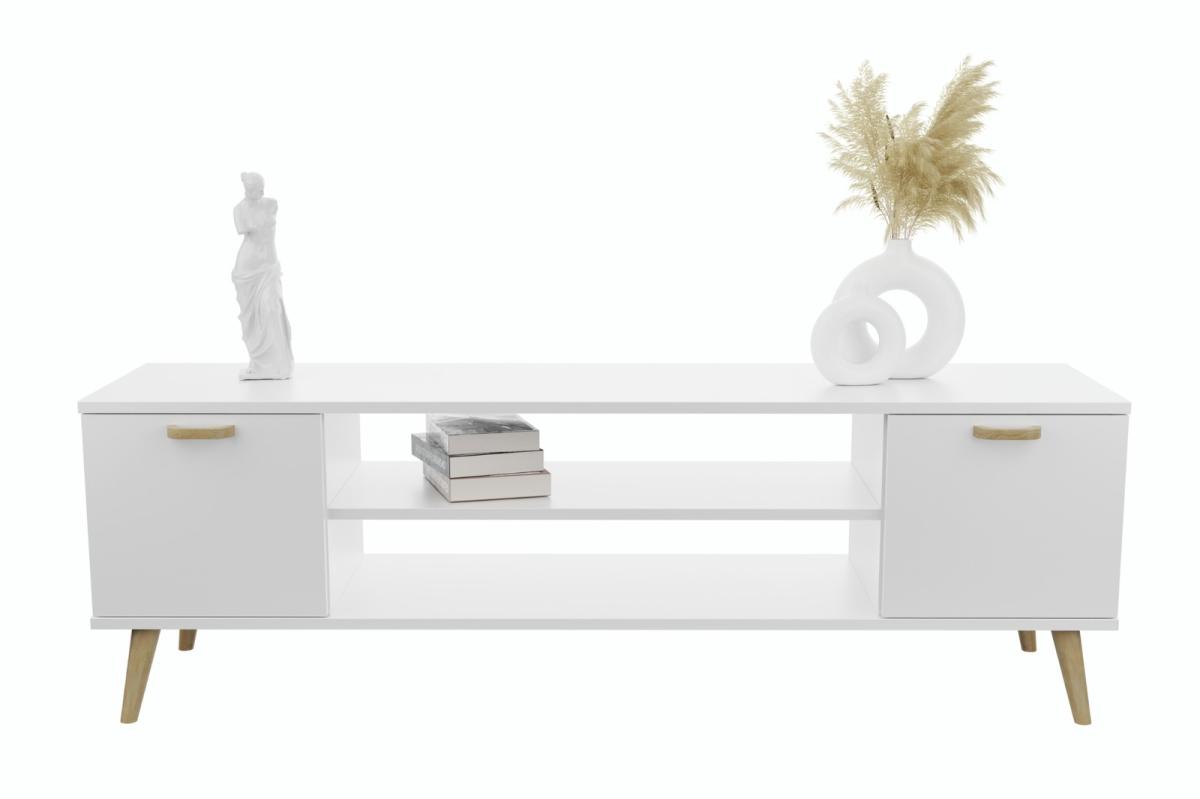Meuble Moderne blanc 135 cm - Scandinave
