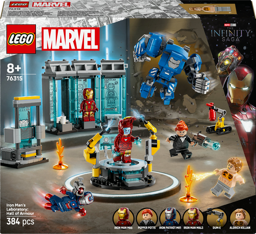 76315 Le laboratoire d’Iron Man : la salle des armures LEGO® Marvel Super Heroes™