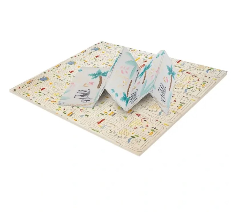 Tapis de Jeu Pliant 200 x 180cm Animaux-Ville