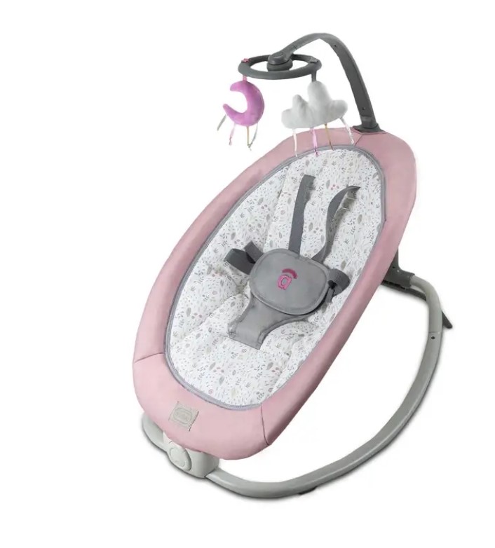 Transat bébé foret gris-rose