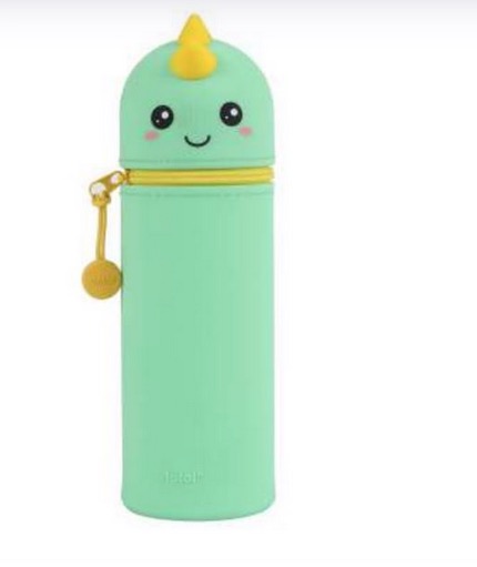 Trousse en Silicone Souple 2-en-1 - Dino