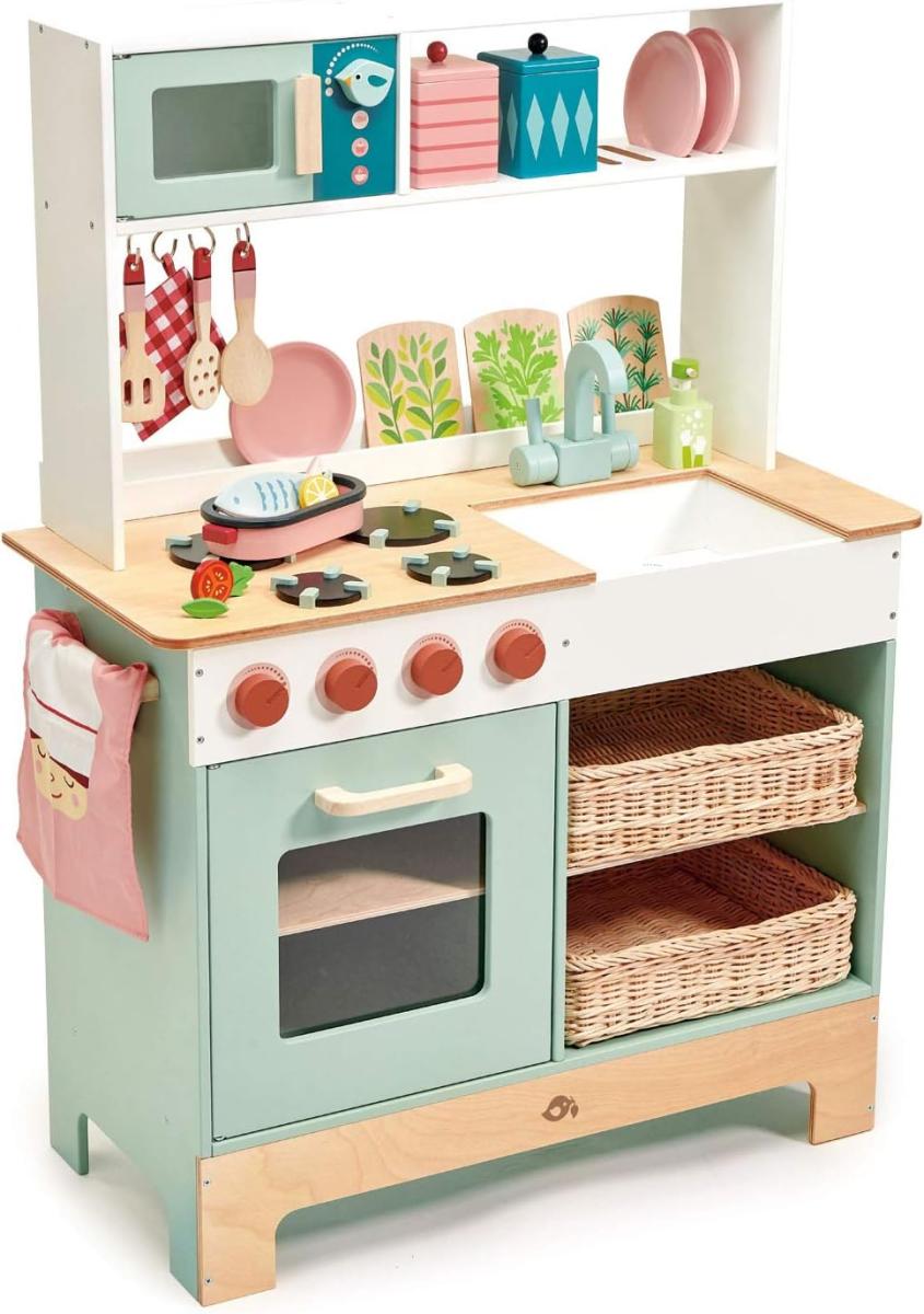 Cuisine mini chef vintage en bois