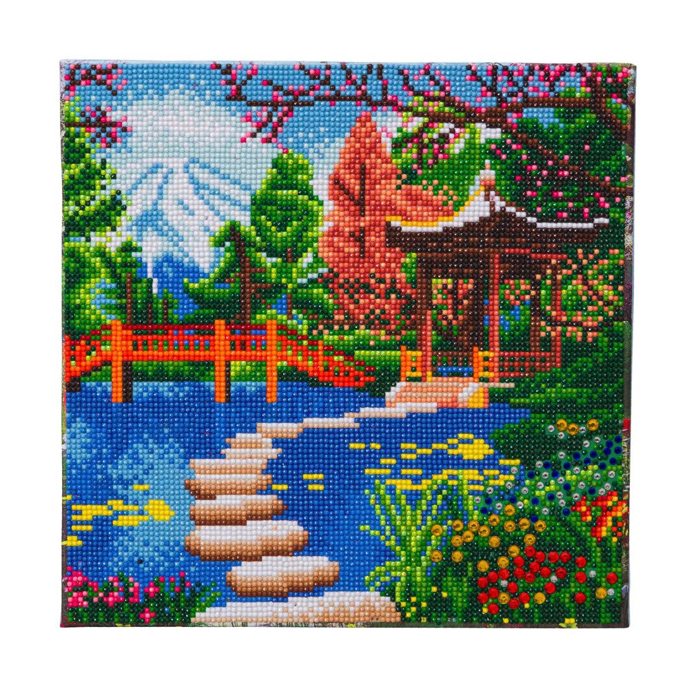 Kit tableau à diamanter 30x30cm Jardin japonais