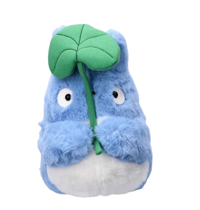 Peluche nakayoshi totoro bleu avec feuille