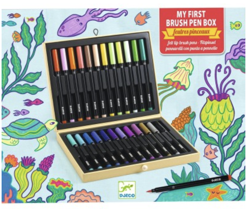Feutres pinceaux en coffret - Djeco