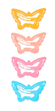 Set de 4 barettes a cheveux Paulien papillon