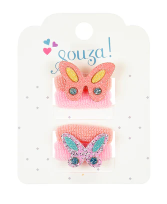 Set de 4 elastiques a cheveux Maartje papillons