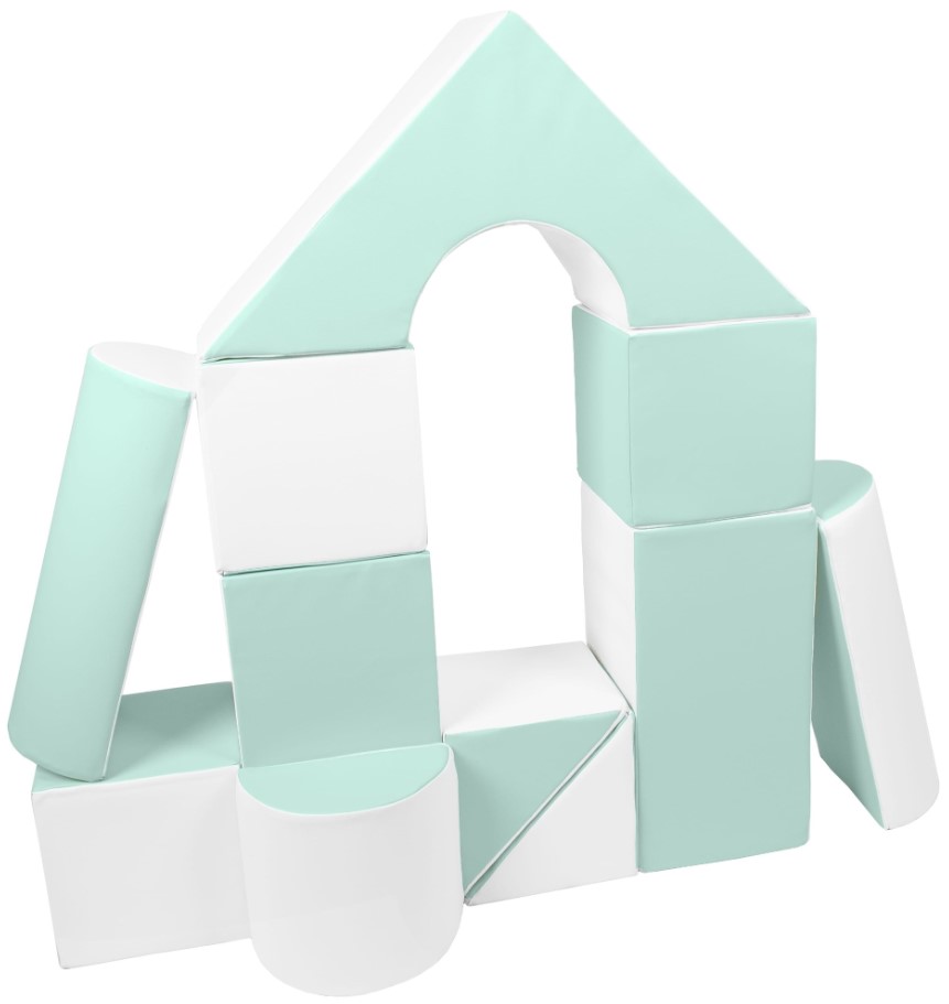 Set de 11 blocs en mousse blanc Menthe
