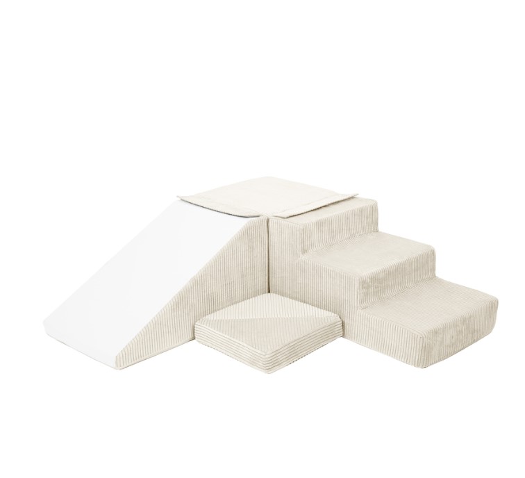 Set de 4 blocs crème velours côtelé