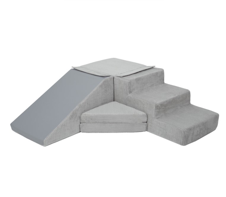 Set de 4 blocs en mousse le jeu gris velours côtelé