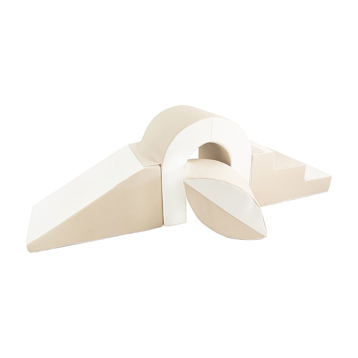 Set de blocs en mousse 4 éléments blanc cappuccino