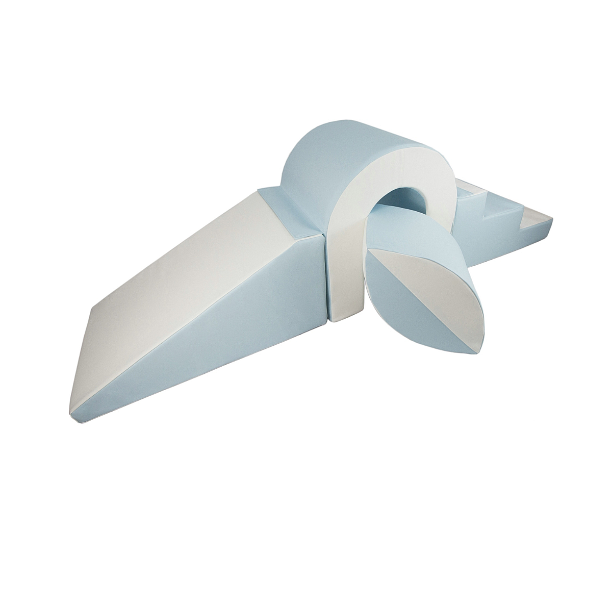 Set de blocs en mousse 4 élément blanc bleu pastel